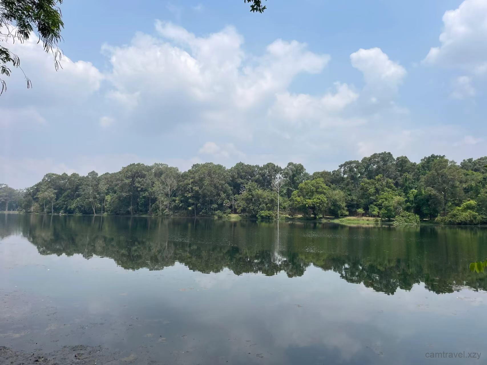 Cycling to ZTO Express: A Cool Respite at Angkor Wat Moat